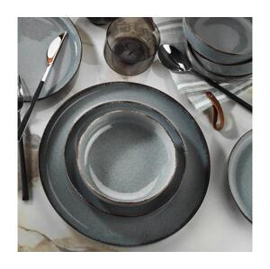 Jídelní sada 16 ks šedá/porcelán 710KTP3409