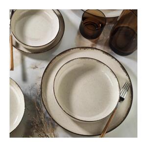 Jídelní sada 16 ks béžová/porcelán 710KTP3410