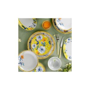 Jídelní sada 50 ks žlutá/modrá/porcelán 973BRS2701