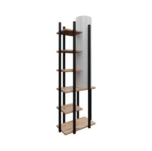 Stojací lampa s poličkami MODA DOR 1xE27/40W/230V černá/hnědá