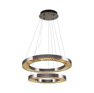 LED Lustr na lanku JESI LED/140W/230V 3000K pr. 100 cm stříbrná