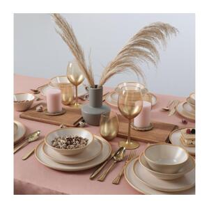 Jídelní sada 24 ks béžová/keramika 275KRM1932