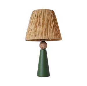 Stolní lampa 1xE27/40W/230V hnědá/zelená