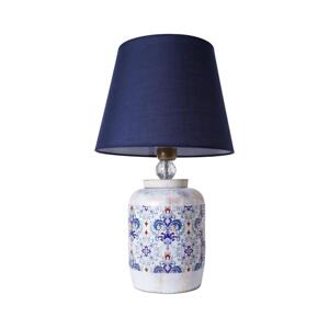 Stolní lampa RAMZES 1xE27/40W/230V modrá/bílá