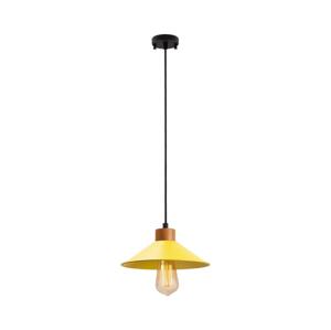 Lustr na lanku MANAVGAT 1xE27/40W/230V žlutá/hnědá