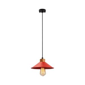Lustr na lanku MANAVGAT 1xE27/40W/230V červená/hnědá