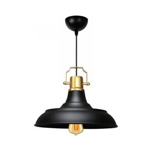 Lustr na lanku AYD 1xE27/40W/230V černá/zlatá