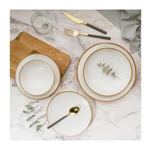 Jídelní sada 24 ks béžová/porcelán 387GRP1350