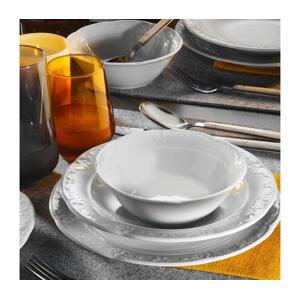 Jídelní sada 18 ks bílá/porcelán 719KTP9753