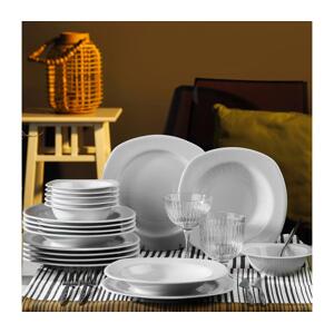 Jídelní sada 18 ks bílá/porcelán 719KTP9754