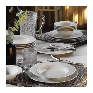 Jídelní sada 18 ks bílá/porcelán 719KTP9772