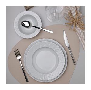 Jídelní sada 18 ks bílá/porcelán 719KTP9780