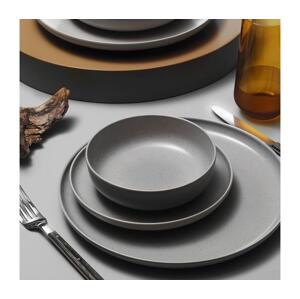 Jídelní sada 8 ks šedá/porcelán 719KTP9783