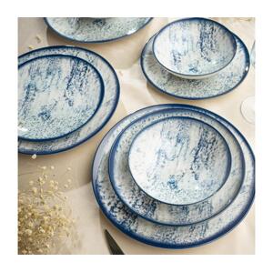 Jídelní sada 24 ks modrá/porcelán 387GRP1358