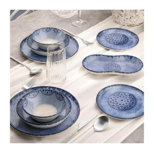 Jídelní sada 27 ks modrá/porcelán 721NBL3156