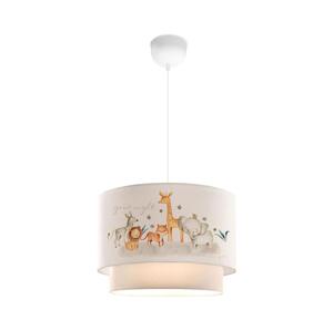 Dětský lustr CANDY 1xE27/40W/230V bílá/hnědá