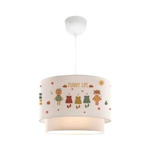 Dětský lustr CANDY 1xE27/40W/230V bílá/pestrobarevná