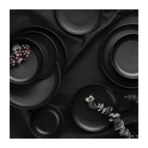 Jídelní sada 16 ks černá/porcelán 719KTP3344