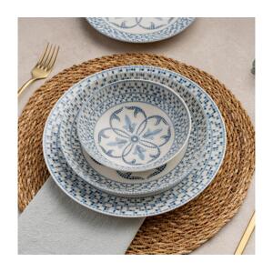 Jídelní sada 24 ks modrá/porcelán 387GRP1365