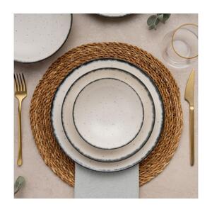 Jídelní sada 24 ks bílá/černá/porcelán 387GRP1366