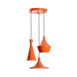 Lustr na lanku TOM 3xE27/40W/230V oranžová