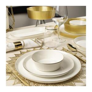 Jídelní sada 26 ks bílá/zlatá/porcelán 719KTP9894