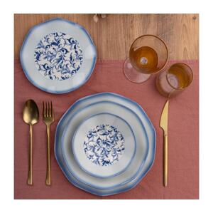 Jídelní sada 24 ks modrá/porcelán 387GRP1372