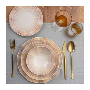 Jídelní sada 24 ks oranžová/porcelán 387GRP1375