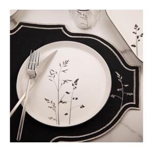 Jídelní sada 27 ks bílá/černá/porcelán 710KTP9745