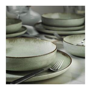 Jídelní sada 12 ks zelená/porcelán 710KTP9752