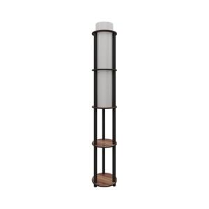 Stojací lampa s poličkami NOTO 1xE27/40W/230V hnědá/černá