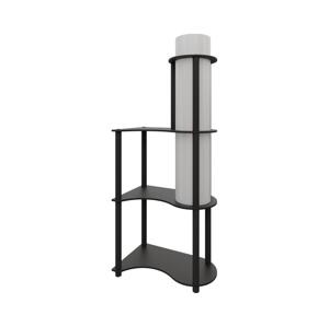 Stojací lampa s poličkami NOTO 1xE27/40W/230V černá