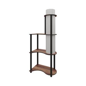 Stojací lampa s poličkami NOTO 1xE27/40W/230V hnědá/černá