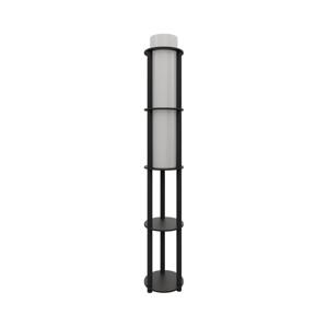 Stojací lampa s poličkami NOTO 1xE27/40W/230V černá