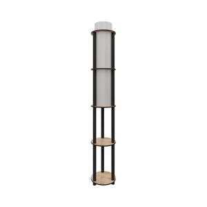 Stojací lampa s poličkami NOTO 1xE27/40W/230V béžová/černá