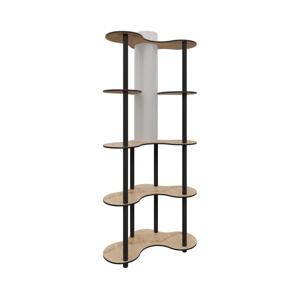 Stojací lampa s poličkami 1xE27/40W/230V 150 cm černá/béžová