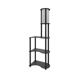 Stojací lampa s poličkami NOTO 1xE27/40W/230V černá