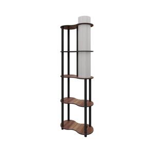 Stojací lampa s poličkami NOTO 1xE27/40W/230V hnědá/černá