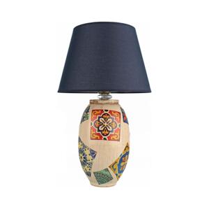 Stolní lampa RAMZES 1xE27/40W/230V modrá/béžová