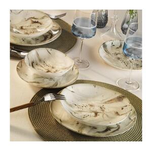 Jídelní sada 24 ks hnědá/porcelán 430KSV8983