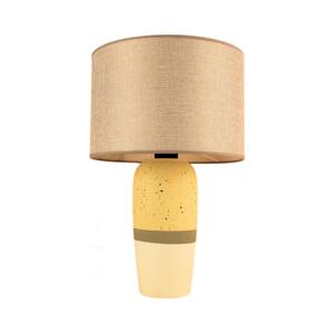 Stolní lampa RAMZES 1xE27/40W/230V béžová/žlutá