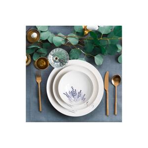 Jídelní sada 24 ks bílá/modrá/porcelán 387GRP1380