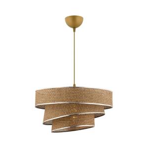 Lustr na lanku COUPER 1xE27/60W/230V hnědá/lesklý chrom