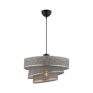 Lustr na lanku COUPER 1xE27/60W/230V šedá/lesklý chrom