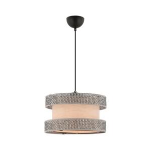 Lustr na lanku HALO 1xE27/60W/230V béžová/šedá
