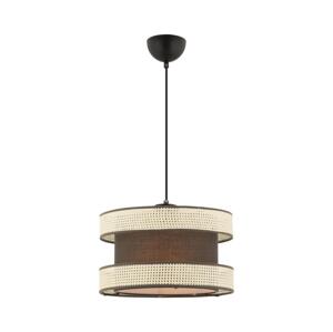 Lustr na lanku HALO 1xE27/60W/230V hnědá/krémová