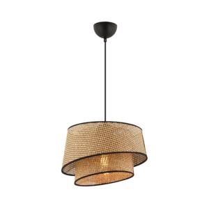 Lustr na lanku BARETTE 1xE27/60W/230V hnědá/černá