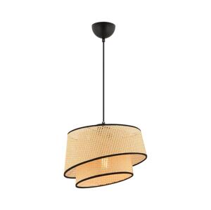 Lustr na lanku BARETTE 1xE27/60W/230V béžová/černá
