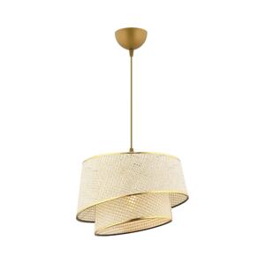 Lustr na lanku BARETTE 1xE27/60W/230V krémová/zlatá