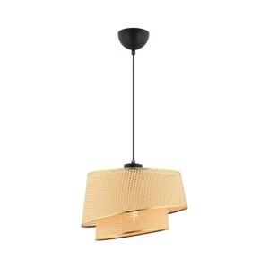 Lustr na lanku BARETTE 1xE27/60W/230V hnědá/zlatá